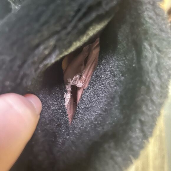 Vintage 60s Black Swing Coat Faux Fur Old Hollywood Glam Princeton's O'llegro OS - Picture 11 of 11